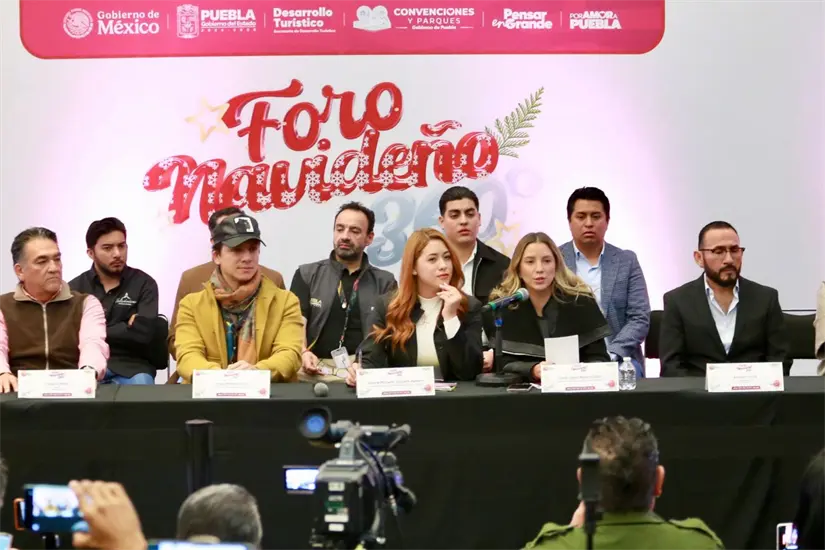 Anuncian el Foro Navideño 360 de Puebla. Foto: Cortesía