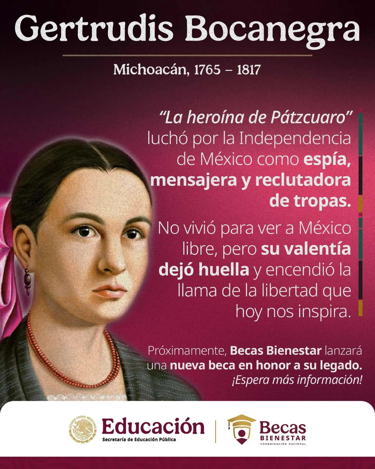 Beca Gertrudis Bocanegra de transporte para estudiantes de Michoacán. Foto: Cortesía