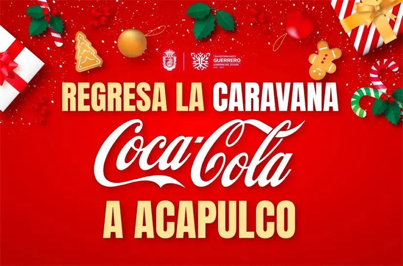 Después de 15 años vuelve la Caravana Coca Cola 2025 en Acapulco. Foto: Cortesía.