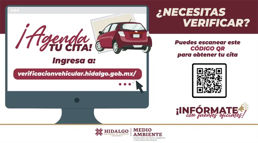 Para sacar un cita de verificación vehicular, primero ingresa al portal de verificación vehicular de Hidalgo. Foto: cortesía.