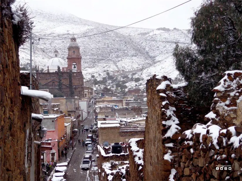 Fue el 8 de diciembre de 2017 la última vez que nevó en la capital de San Luis Potosí. Foto: Cortesía.