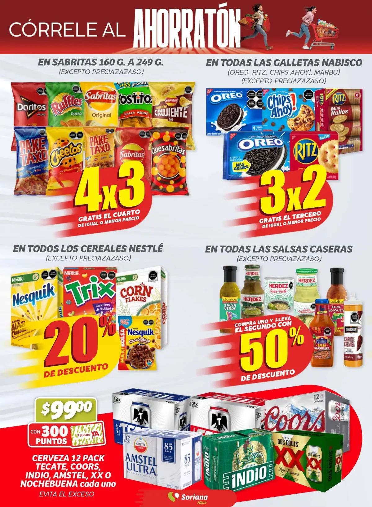 El Ahorratón tiene 4x2 en productos de consumo como snacks. Foto: Cortesía.