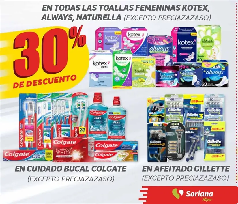 30% de descuentos en productos de cuidado femenino. Foto: Cortesía.
