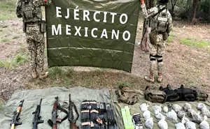 Desmantelan campamentos clandestinos en Elota: había un fuerte arsenal y miles de plantas de marihuana