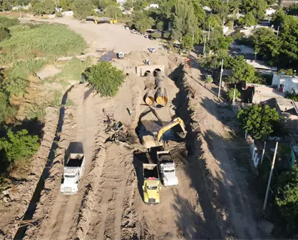Con inversión millonaria, Guasave avanza en el entubamiento del dren San Joachín
