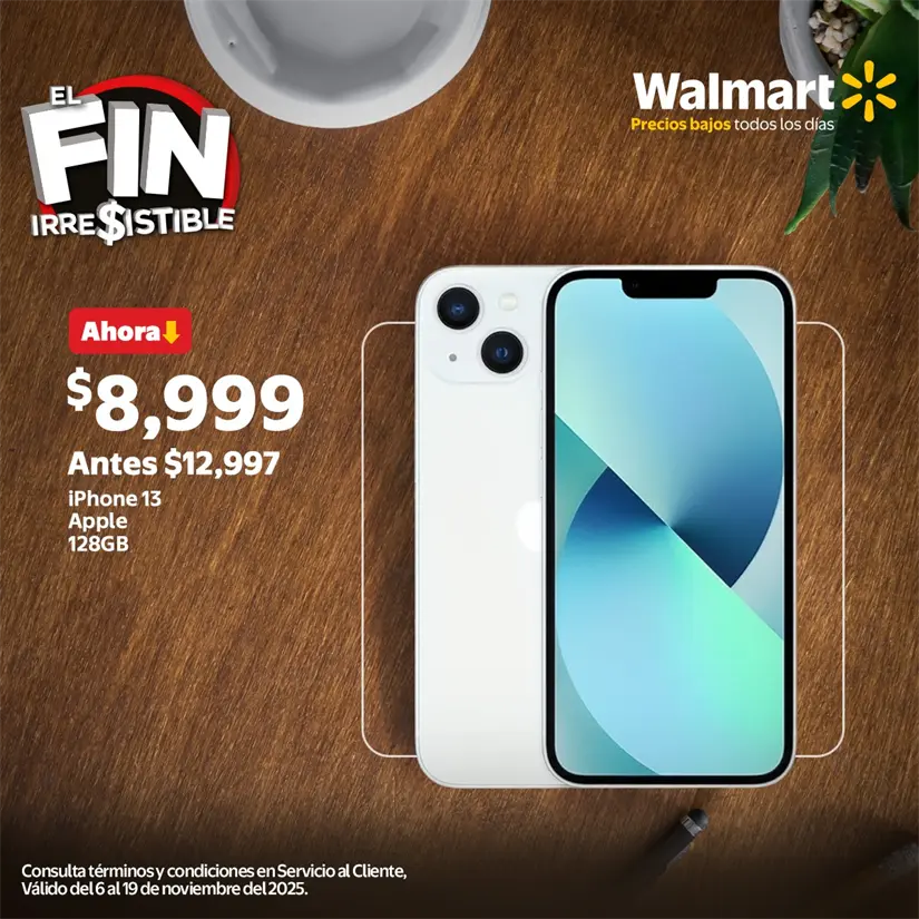 Encuentra ofertas en celulares en El Fin Irresistible. Imagen: Walmart