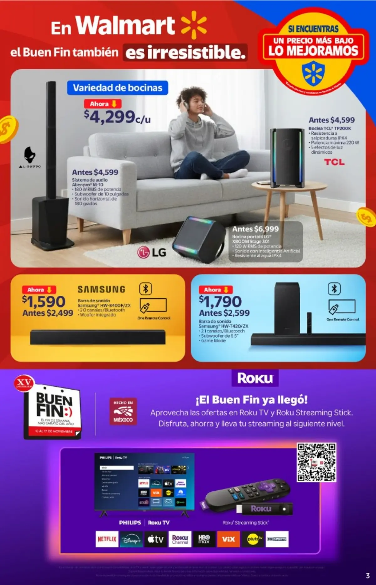 Walmart te consiente con ofertas en casi todas las categorías de la tienda. Imagen: Cortesía