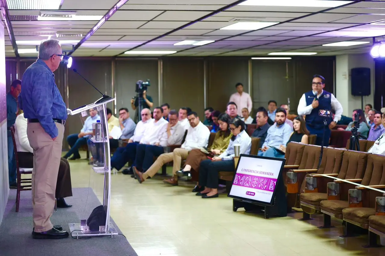 El mandatario estatal afirmó que hay un fuerte dispositivo de seguridad ya organizado. Foto: Gob. de Sinaloa