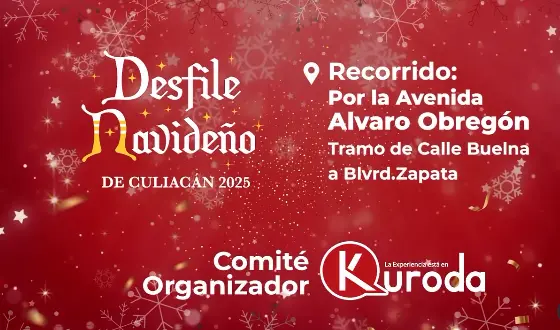 Está será la ruta oficial del Desfile Navideño Kuroda 2025. Foto: Cortesía.