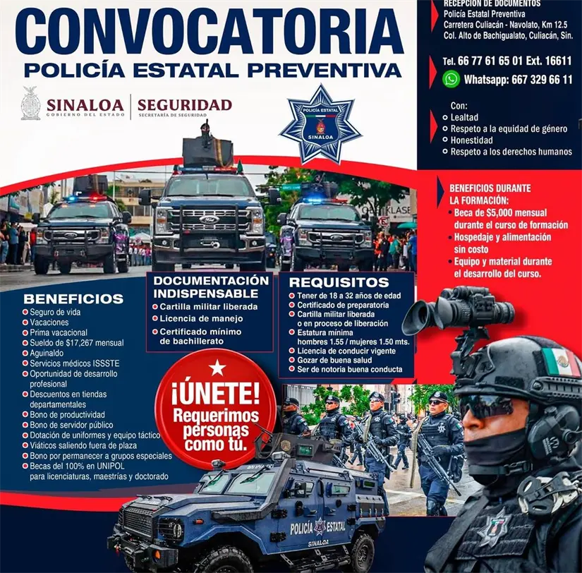 Convocatoria oficial. Foto: Secretaría de Seguridad