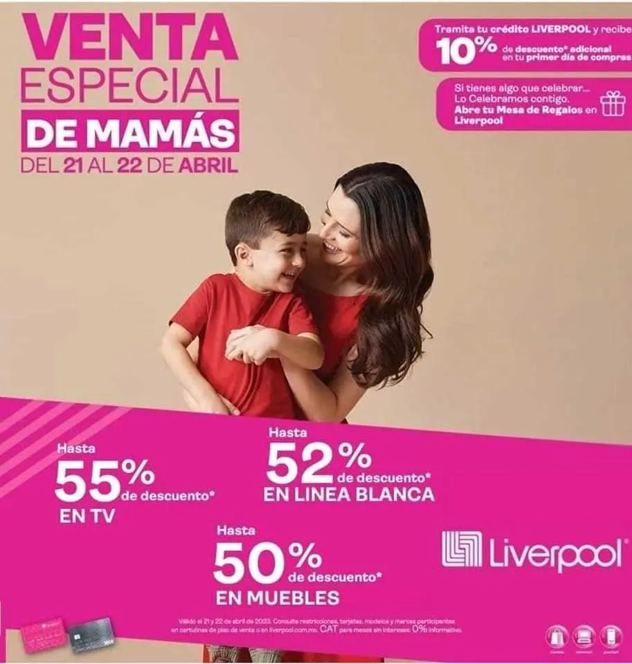La Nocturna para Mamás, es una de las cuatro ventas nocturnas de Liverpool. Foto: Cortesía.