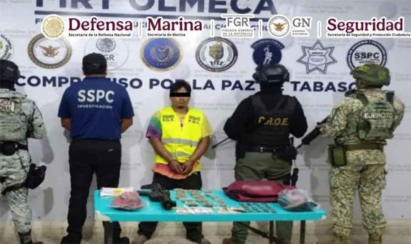 El detenido en Jalpa contaba con una orden de aprehensión. Foto: SSPC