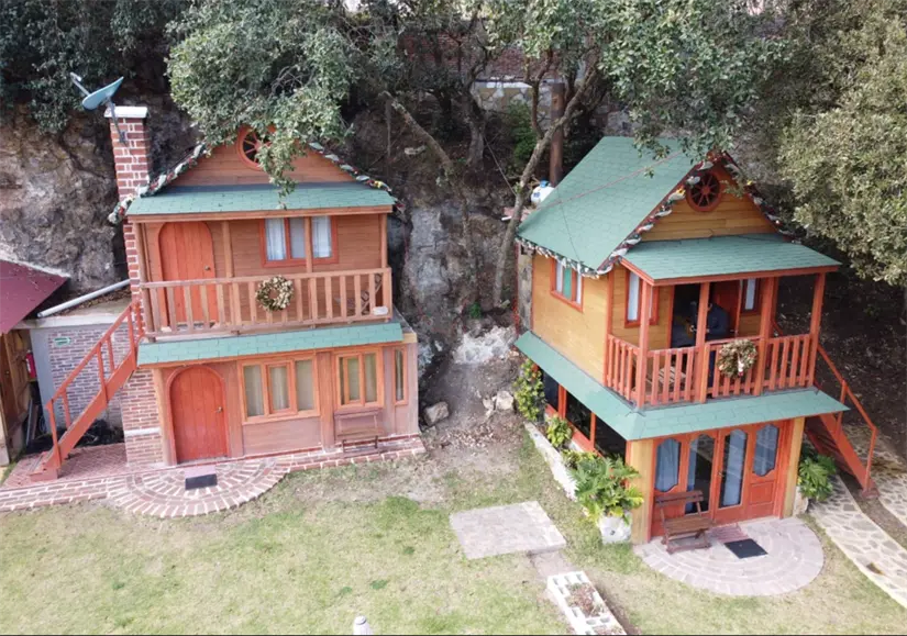 Cabañas Los Encinos en Chignahuapan. Foto: cortesía.
