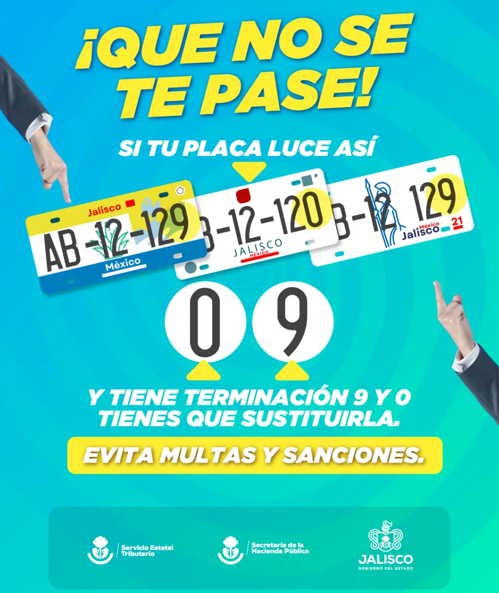 Estas son las placas que se deben canjear antes del 30 de noviembre de 2025. Foto: cortesía.
