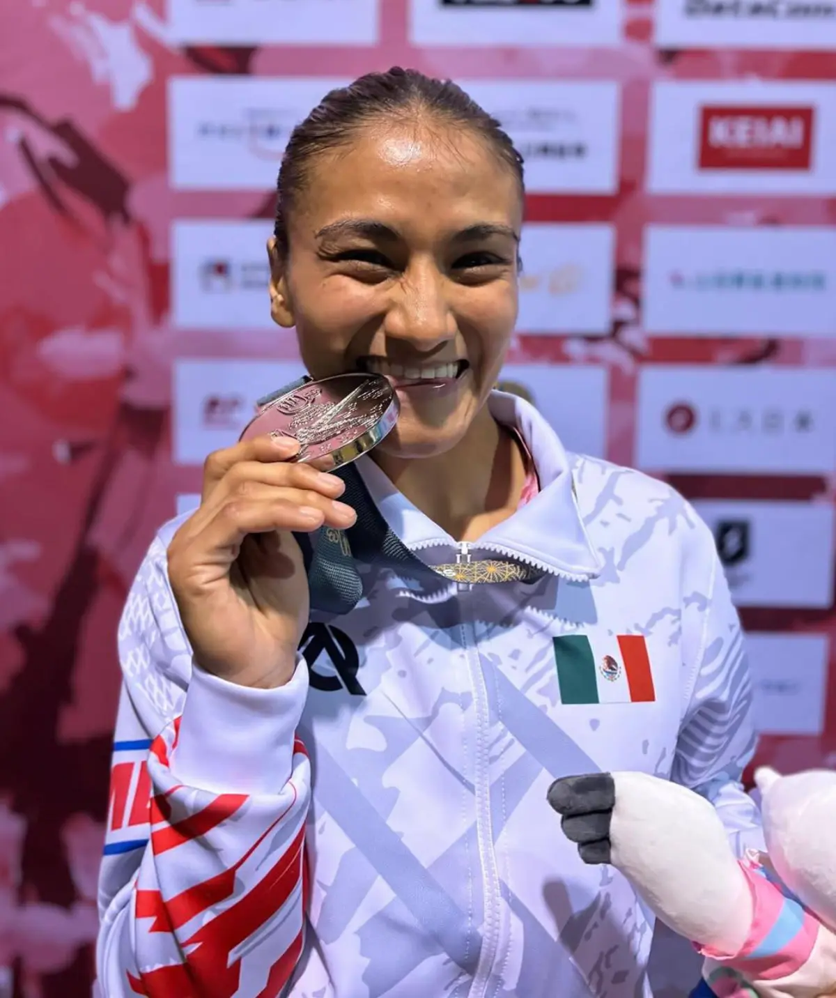 Isabel Huitrón gana la medalla de plata en Judo en los juegos Sordolímpicos Tokio 2025. Foto: cortesía.