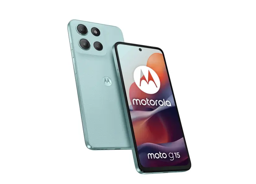 Motorola Moto G15 con pantalla de 6,7 pulgadas. Foto Cortesía