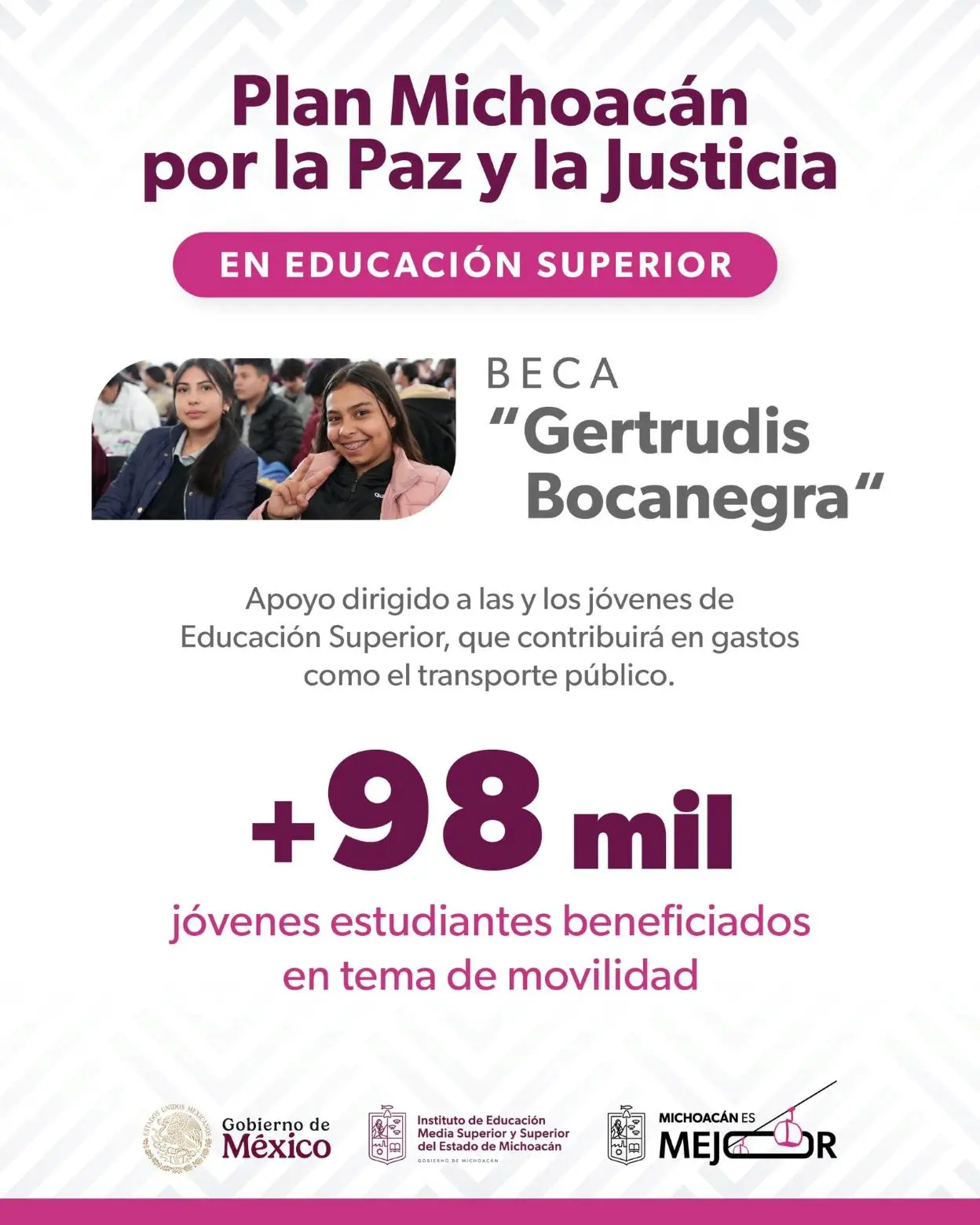 Pagos de la Beca Gertrudis Bocanegra en Michoacán. Foto: Cortesía