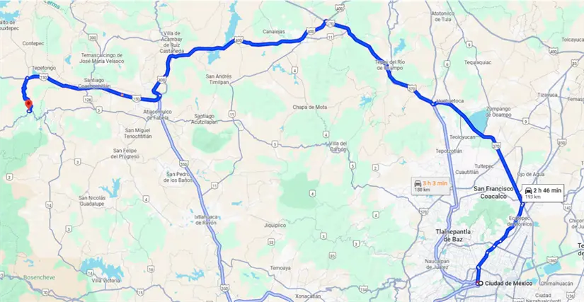 Ruta 1 de CDMX a Tlalpujahua de Rayón. Foto: cortesía.