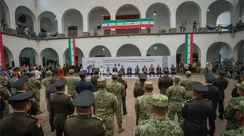 Autoridades celebran ceremonia de ascensos militares en Culiacán por el 115 aniversario de la Revolución Mexicana