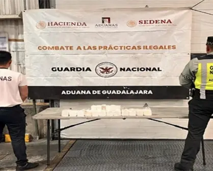 Guardia Nacional asegura metanfetamina con valor de 2.3 mdp en paquetería de Jalisco