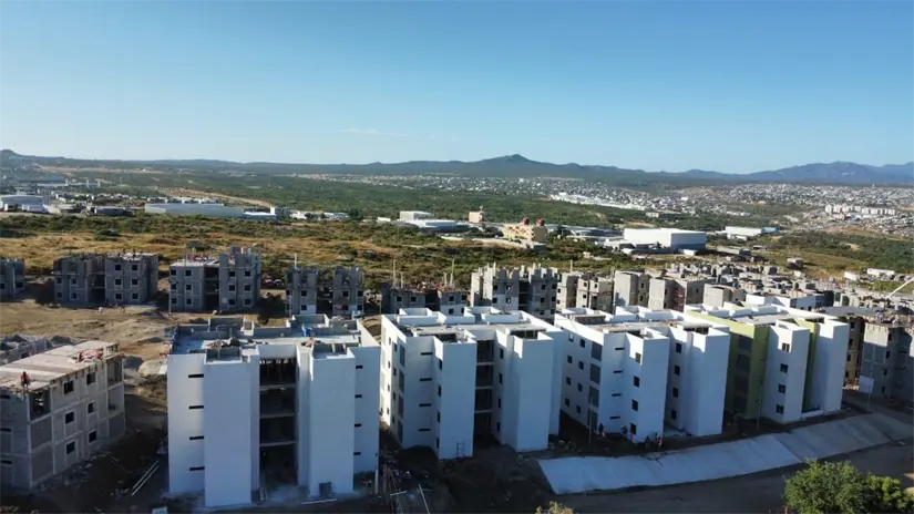 Las primeras Viviendas del Bienestar de Los Cabos, podrían ser entregadas antes de que termine el año. Foto: Cortesía