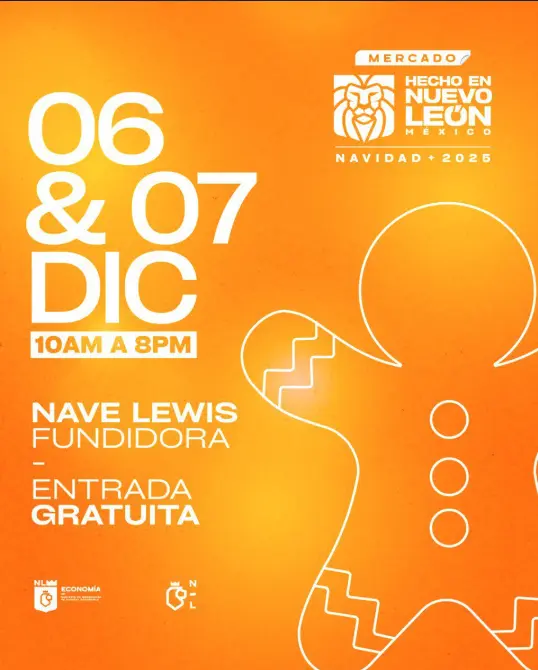 Mercado Hecho en Nuevo León edición navideña te espera del 6 al 7 de diciembre. Foto: cortesía.