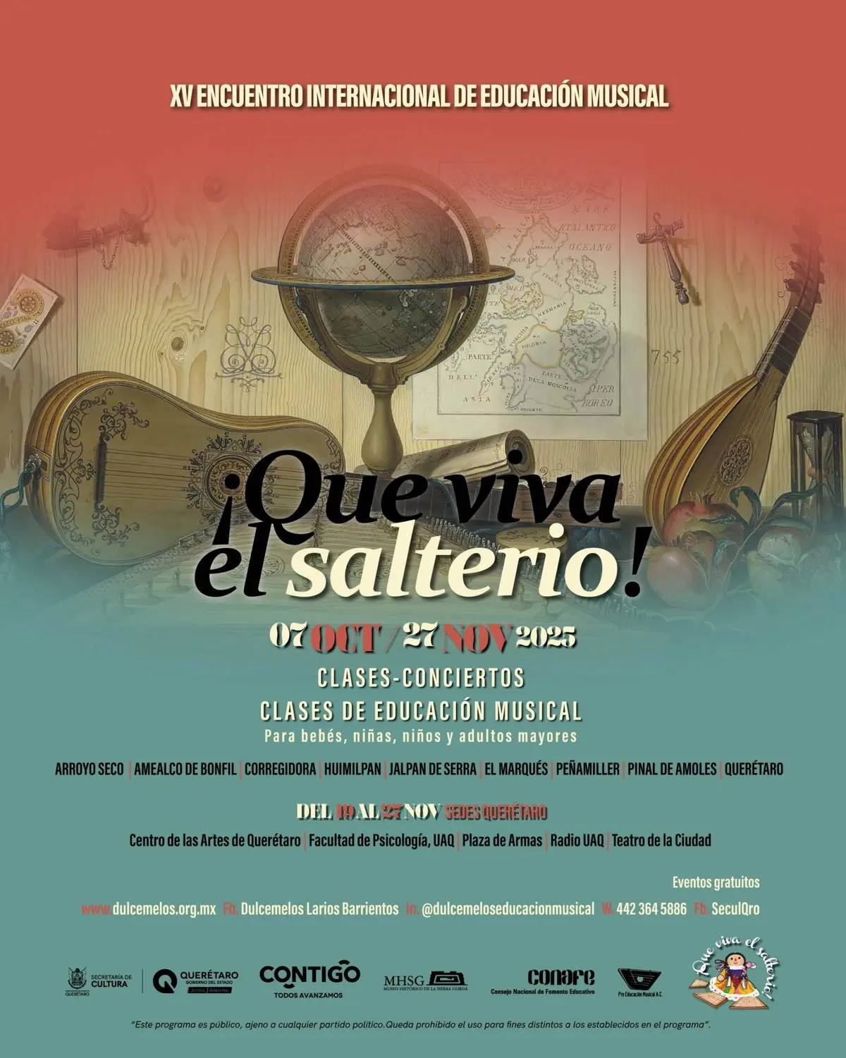 Décimo Quinto Encuentro Internacional de Educación Musical ¡Que viva el salterio!. Foto: Cortesía.