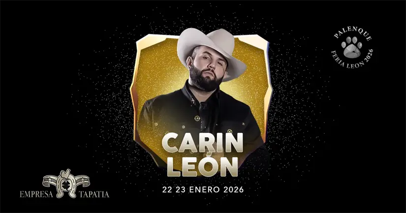 Carín León estará en el Palenque de la Feria de León 2026. Foto: Cortesía