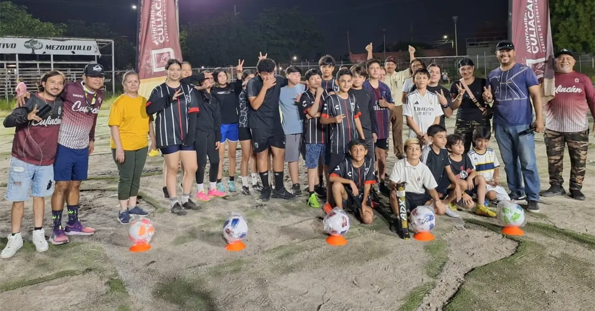 La niñez en el fraccionamiento Mezquitillo en Culiacán viven una jornada llena de deporte, alegría y valores