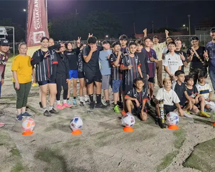 La niñez en el fraccionamiento Mezquitillo en Culiacán viven una jornada llena de deporte, alegría y valores