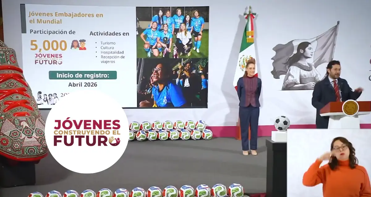 Así podrás formar parte del próximo Mundial 2026 con el programa Jóvenes Construyendo el Futuro. Foto: Cortesía.