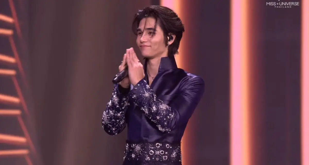 Así fue la presentación del reconocido cantante tailandés Jeff Satur en Miss Universo 2025. Foto: cortesía