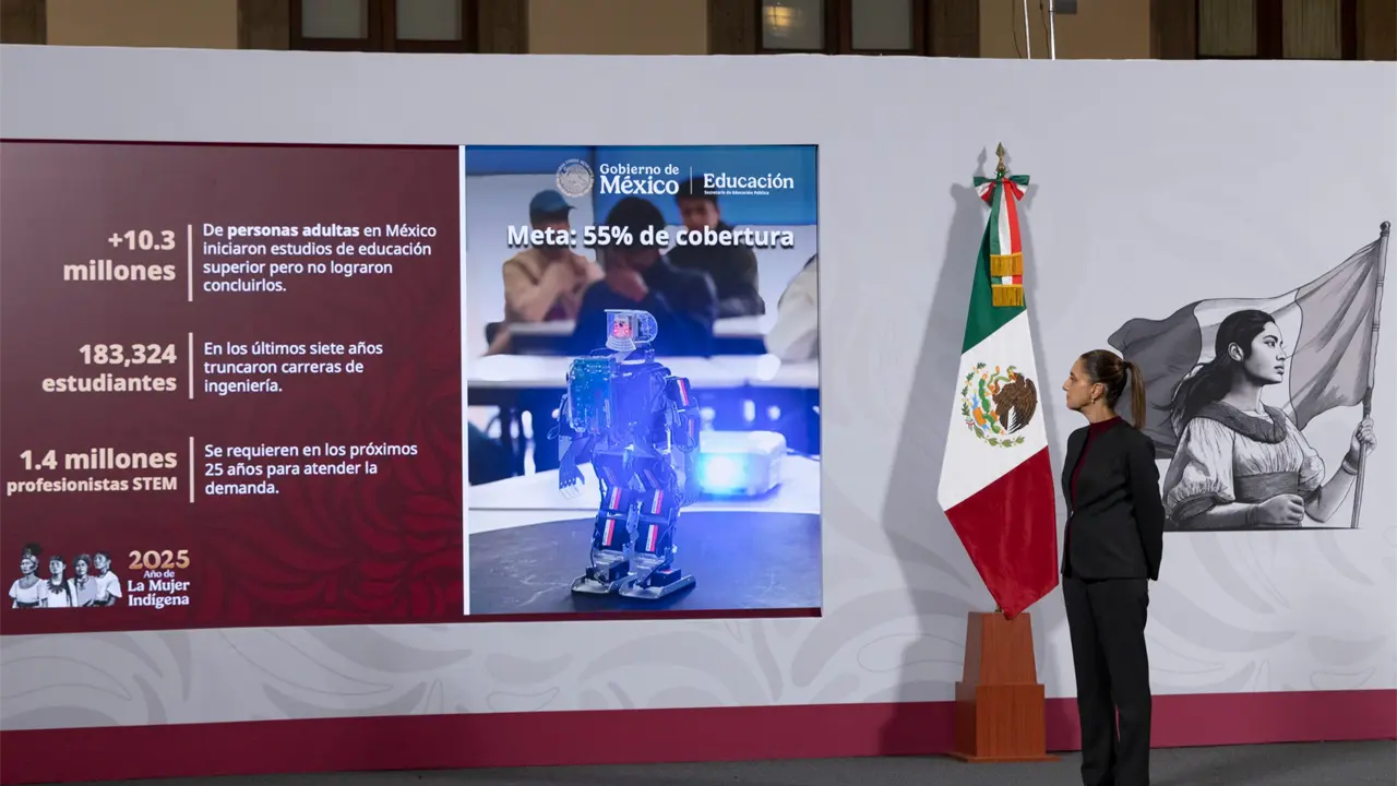 Claudia Sheinbaum durante la mañanera de este viernes 21 de noviembre.