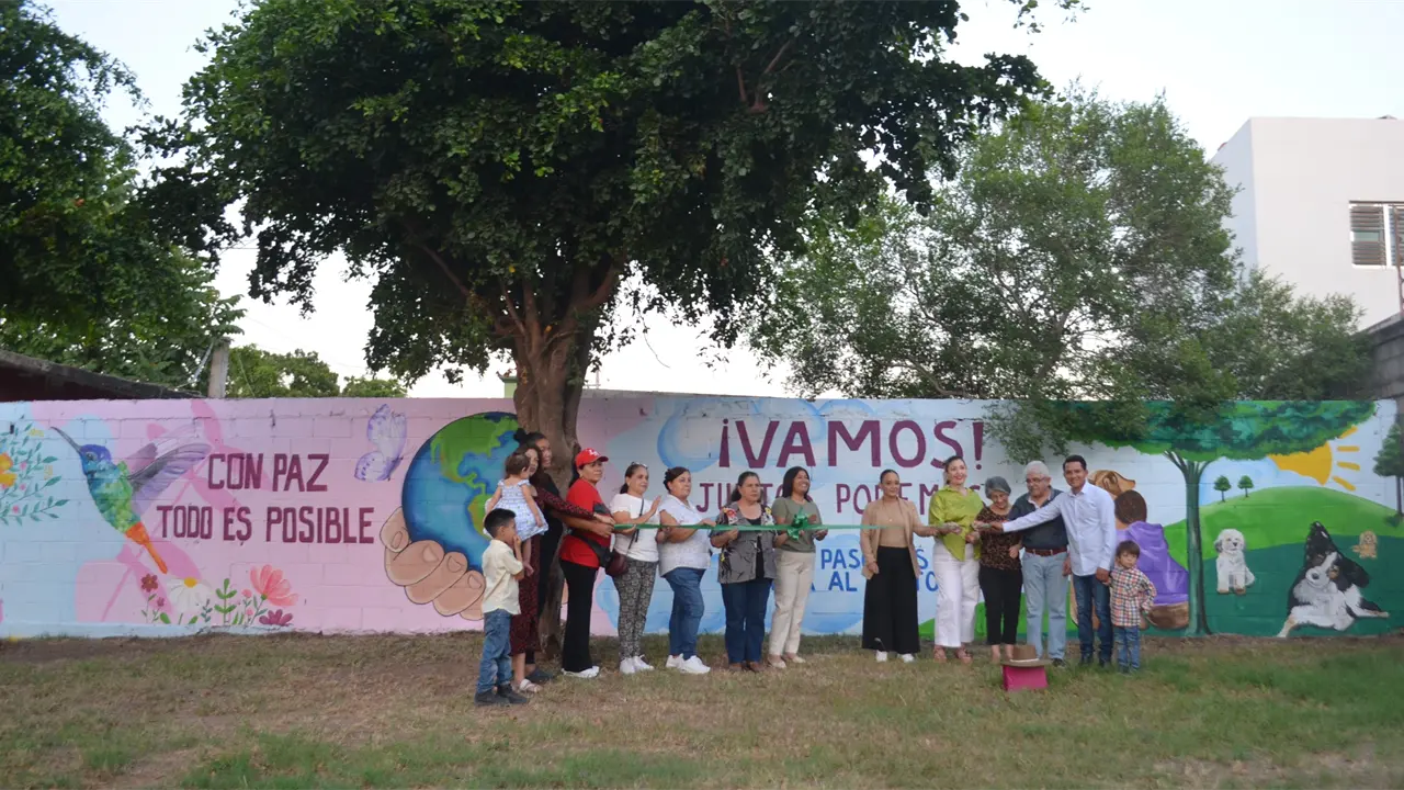 Cada color, cada trazo y cada mensaje reflejan el poder de la colaboración vecinal en el fraccionamiento San Benito. Foto: Juan Madrigal