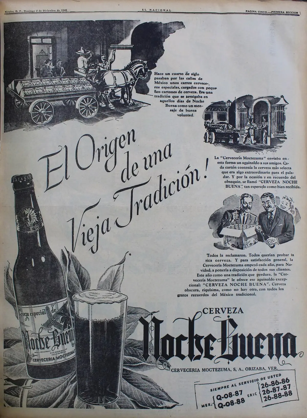 La cerveza Noche Buena cuenta con más de 100 años de historia. Imagen: Especial