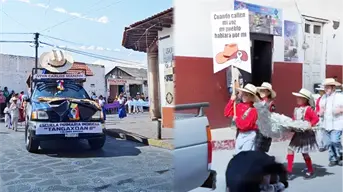 Mi pueblo hablará por mi: Realizan homenaje a Carlos Manzo durante desfile en Parácuaro, Michoacán