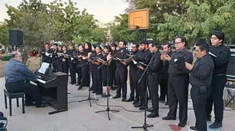 El Coro de la Ópera de Sinaloa llena de música el parque del Fraccionamiento Nakayama