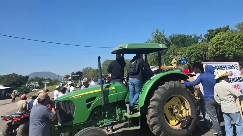 El megabloqueo es una manifestación ante las inseguridades que enfrentan los transportistas y las dificultades de los agricultores. Foto: Cortesía.