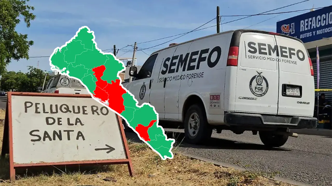 Unidad del Servicio Medico Forense de Sinaloa en escena del crimen. Foto: Cortesía SSP Sinaloa