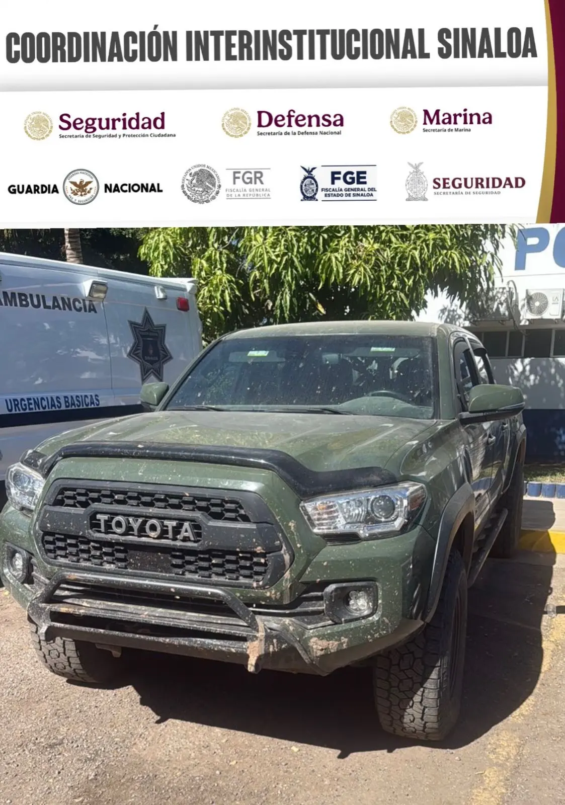 Camioneta localizada.