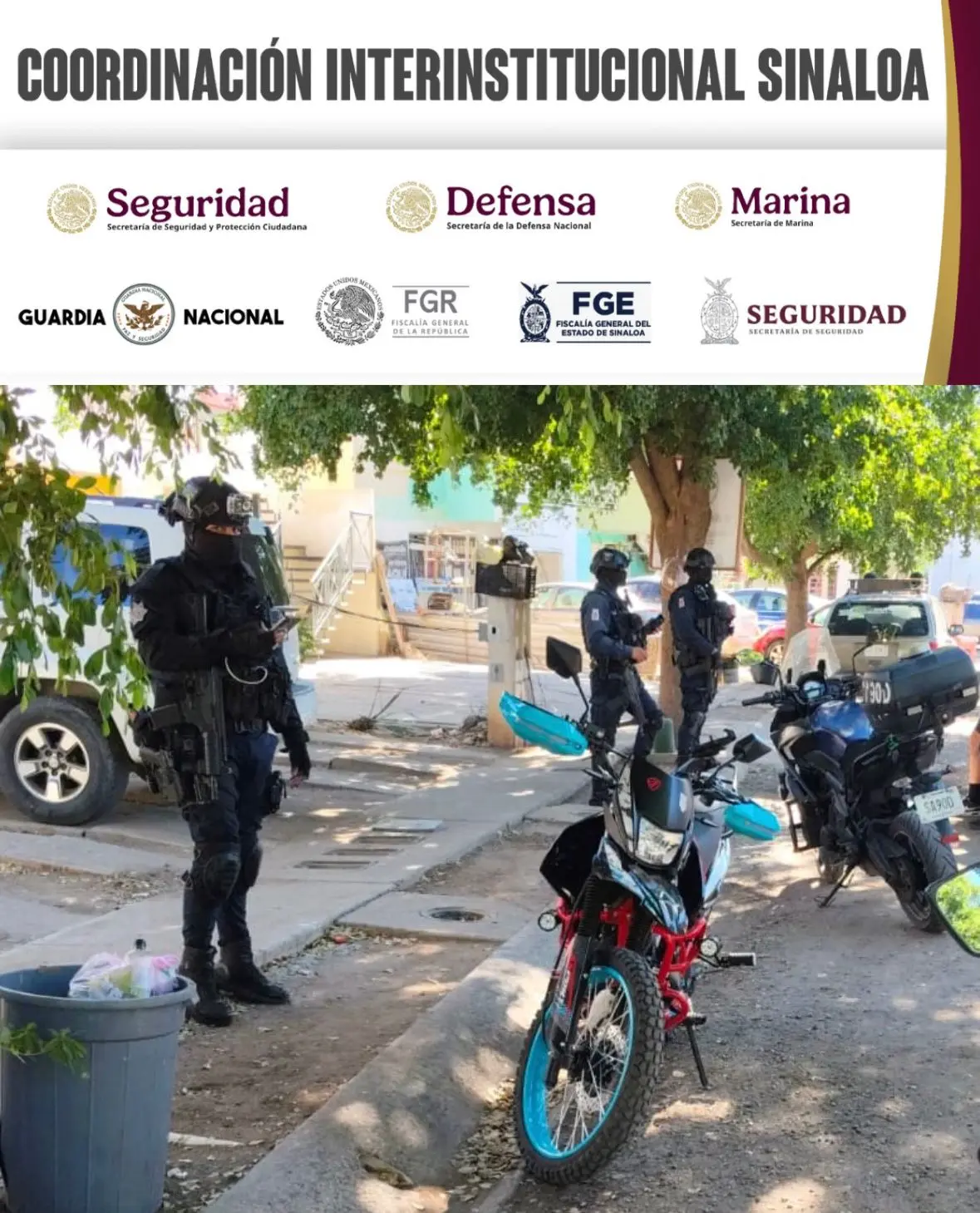 Motocicleta recuperada en Culiacán.