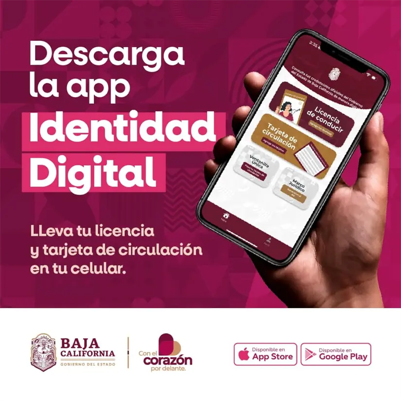 App de la licencia digital de Baja California. Foto: Cortesía
