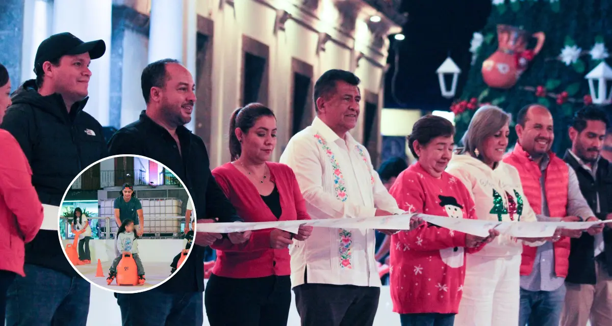 Estos son los detalles acerca de la pista de hielo gratuita en Coatepec. Foto: Cortesía.