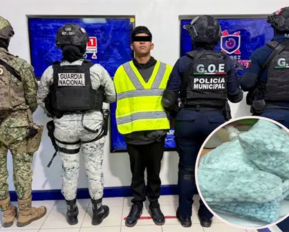 Detienen a un hombre con 6 mil 200 pastillas de fentanilo y armas en Ciudad Juárez, Chihuahua