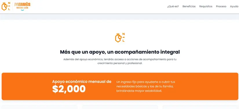 Dónde hacer el registro para Ayudamos a las Mujeres de Nuevo León. Foto: Captura de pantalla