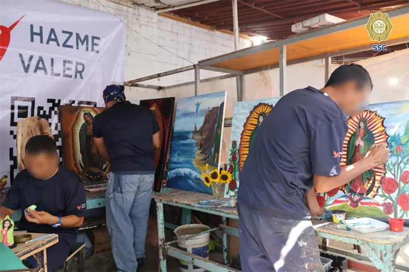 Personas privadas de la libertad producen artesanías guadalupanas para promover su reinserción social