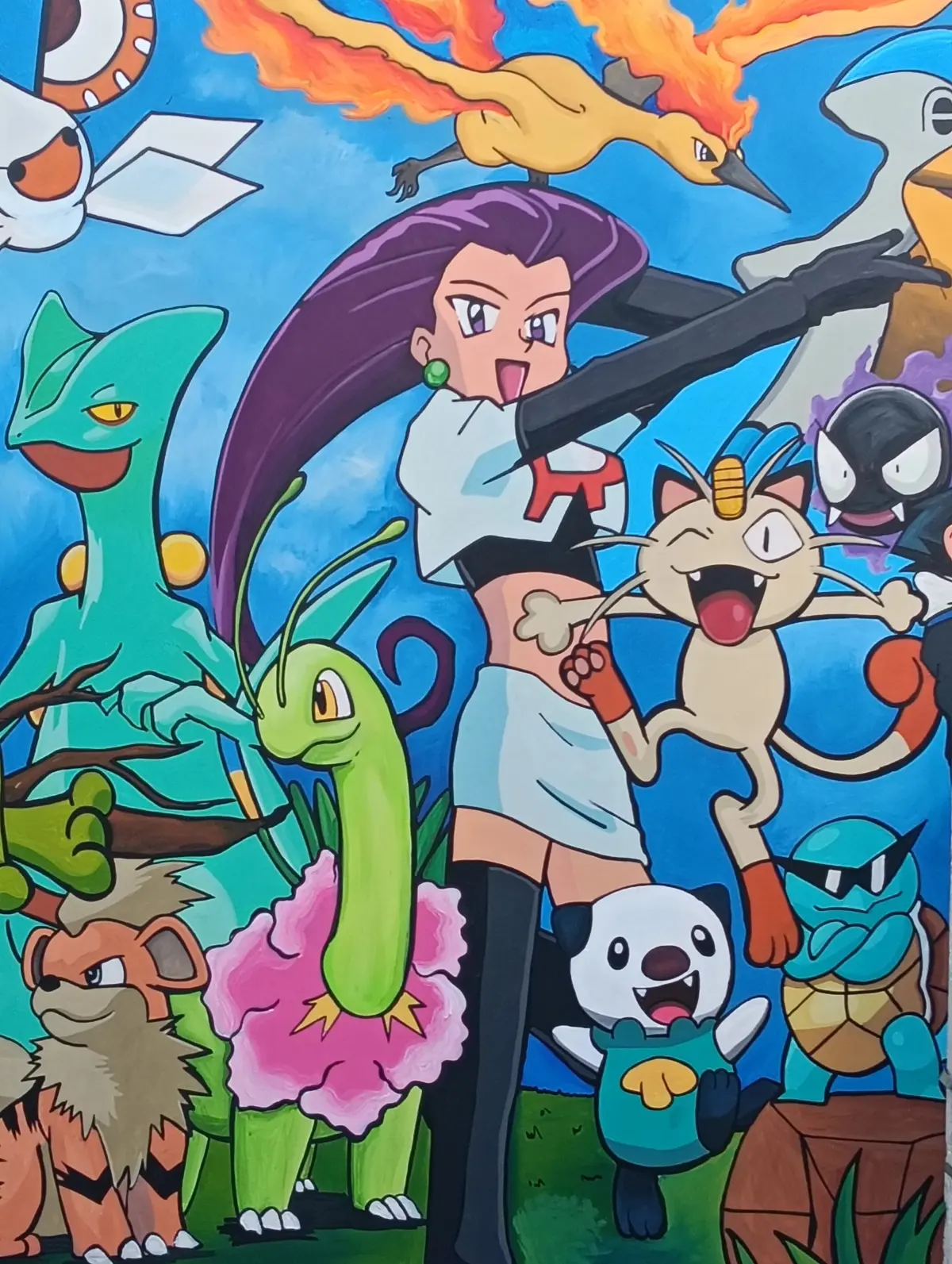 Los icónicos personajes del Equipo Rocket se hicieron presentes en el mural del Callejón Coreano. Foto: Lino Ceballos.