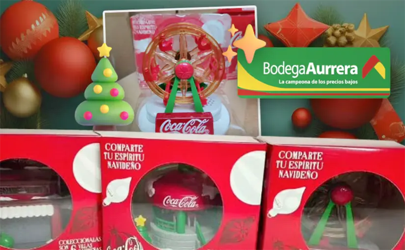 Adquiere tus Villas Navideñas Coca-Cola en supermercados grandes. Foto: cortesía.