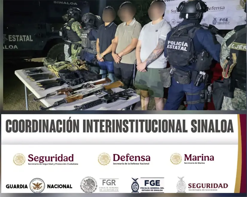 Detenidos en Valle Alto, Culiacán.