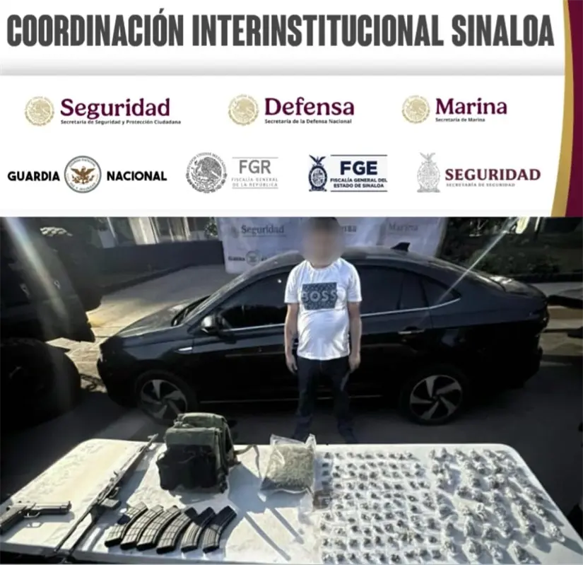 Detienen a un civil con armas y drogas en Toscana Plus tras denuncia ciudadana en Culiacán
